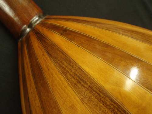 A close up of the back after being repaired.
