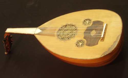 A full frontal view of the restored oud.