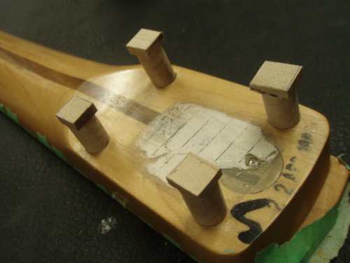 Hand-carved replacement maple dowels