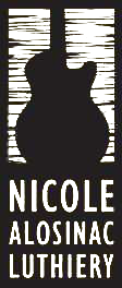 Nicole Alosinac Luthiery acoustic and electric guitar repair and stringed instrument repair shop in Vancouver BC Canada logo and home page link.