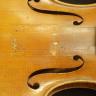 This shows a typical soundpost crack in a violin top.